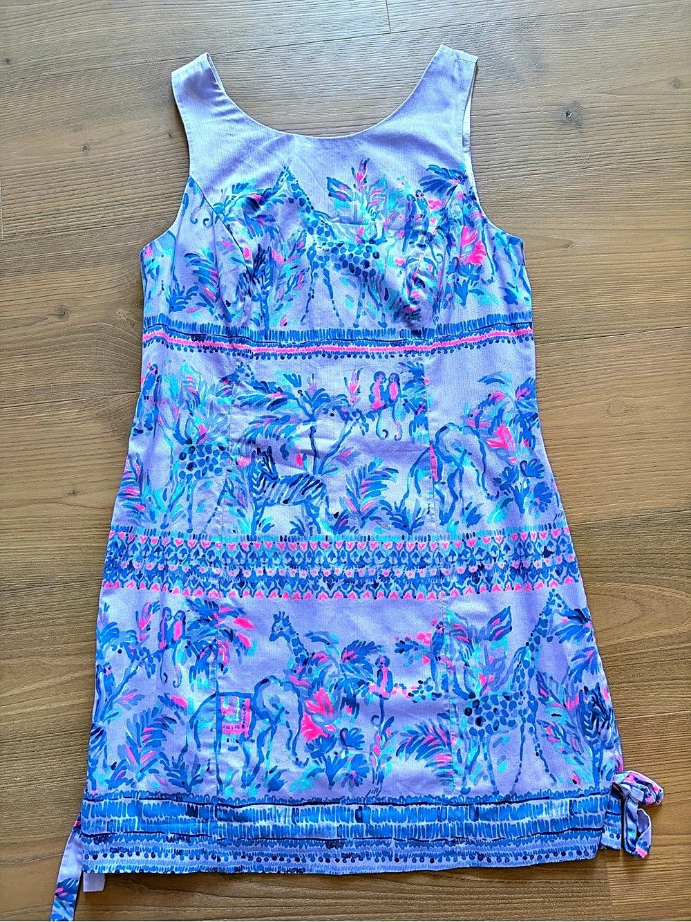 Lilly Pulitzer Edita Shift Dress Floral Dress in Purple Elephant Print Size 10